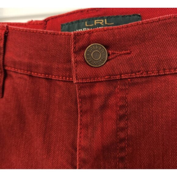 Womens‎ Lauren Jeans Co Lauren Ralph Lauren LRL Red Jeans Size 4P See Desc. EUC - Picture 9 of 16